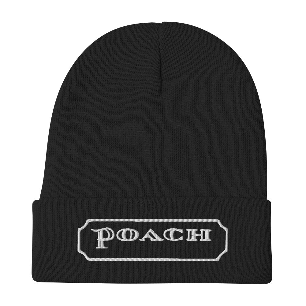 POACHER BEANIE WHITE LOGO