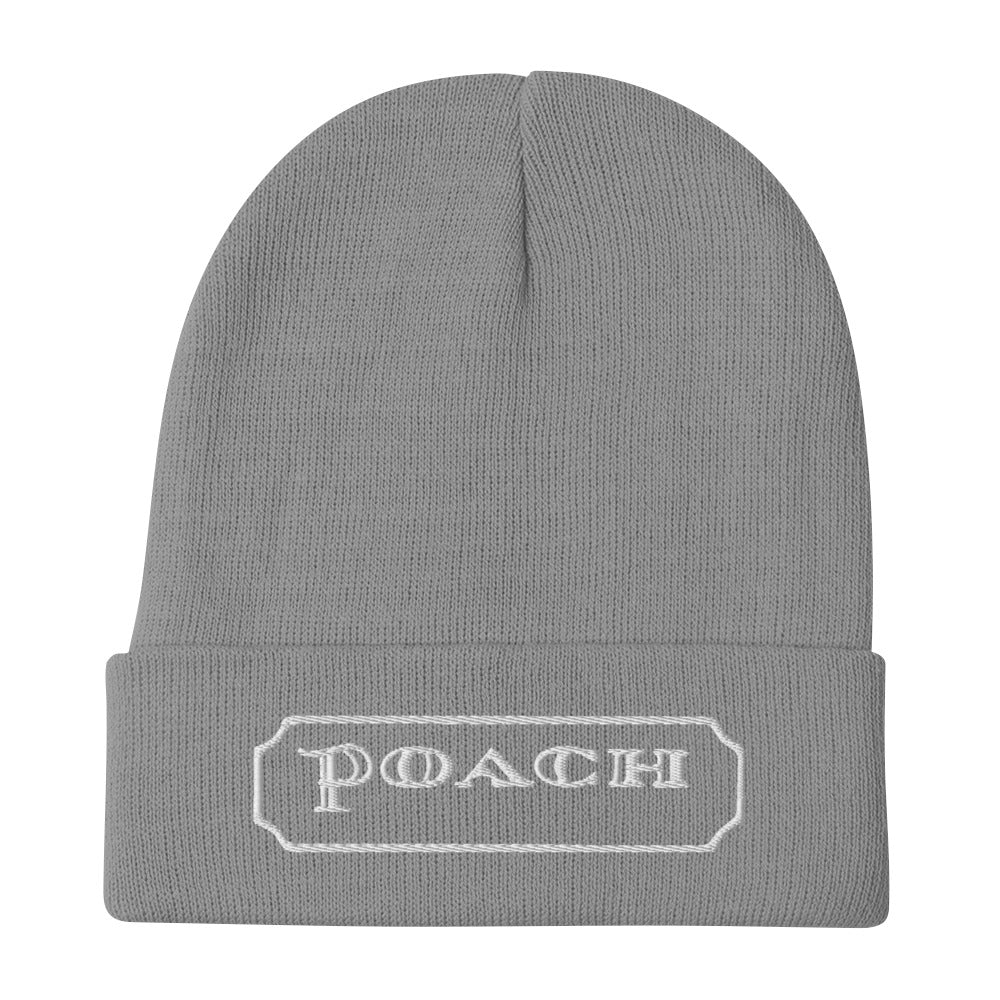 POACHER BEANIE WHITE LOGO