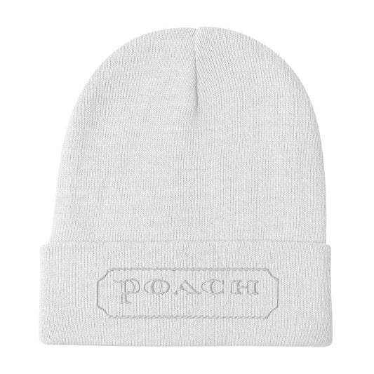 POACHER BEANIE WHITE LOGO